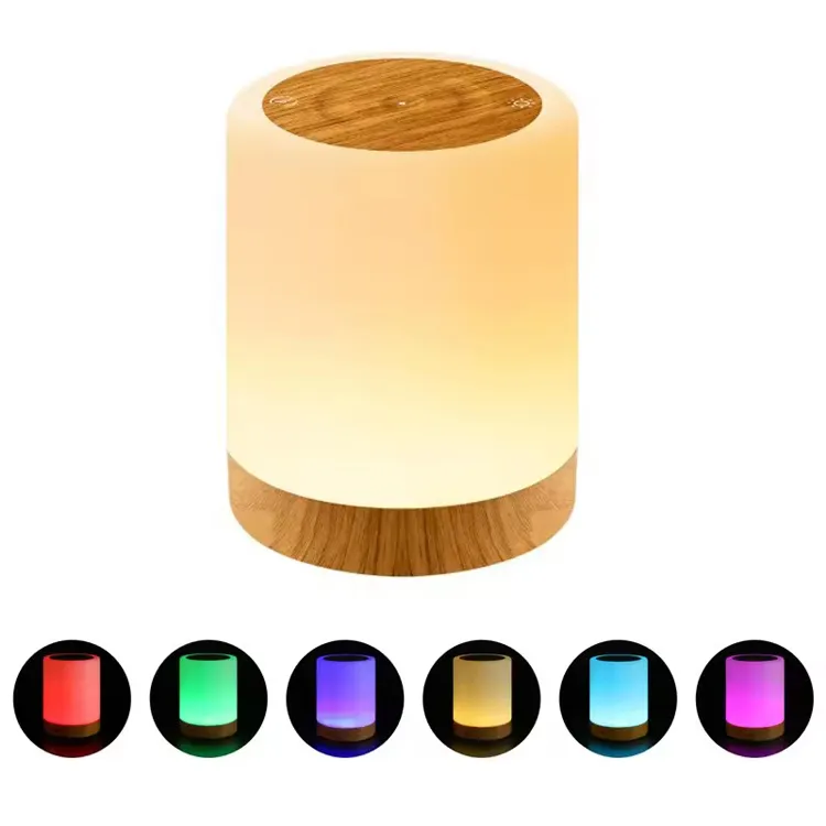 Bedroom Touch Portable Rechargeable LED RGB Table Lamp