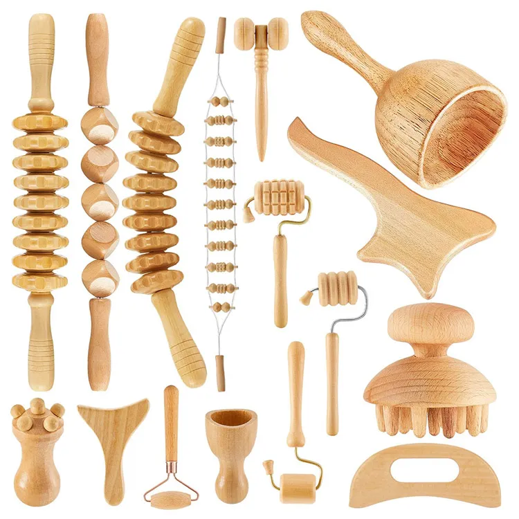 Body Roller Kayu Terapi Pijet Tools Set