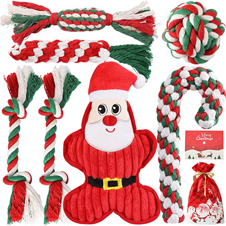 Puppy Teething Rope Chew Christmas Dog Toy
