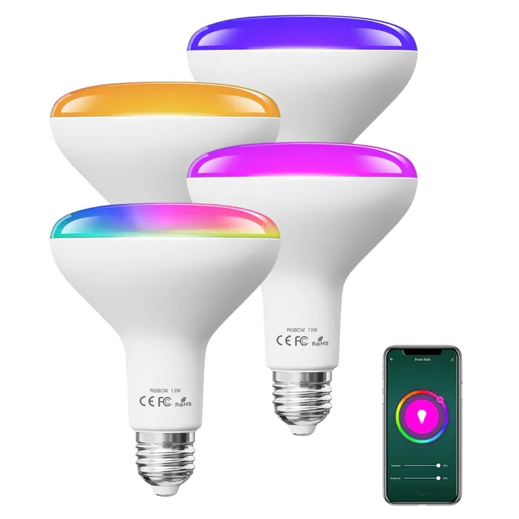 Смарт-лампочки с голосовым управлением WIFI с изменением цвета