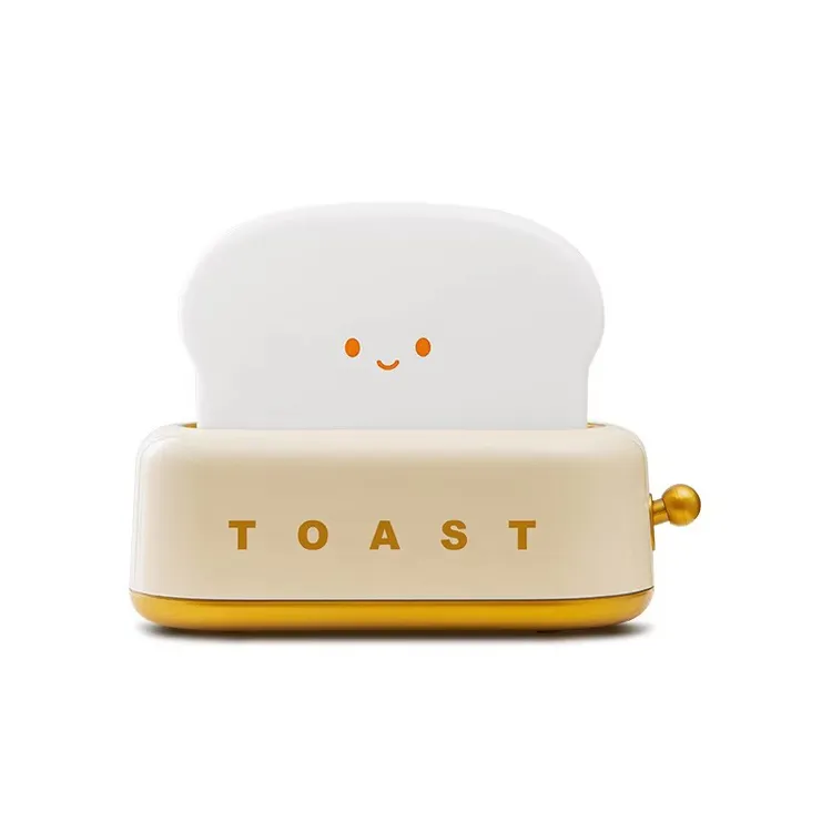 Cute LED Night Light ສໍາລັບ Kids ການຕົກແຕ່ງຫ້ອງ Toast ໂຄມໄຟຕາຕະລາງ