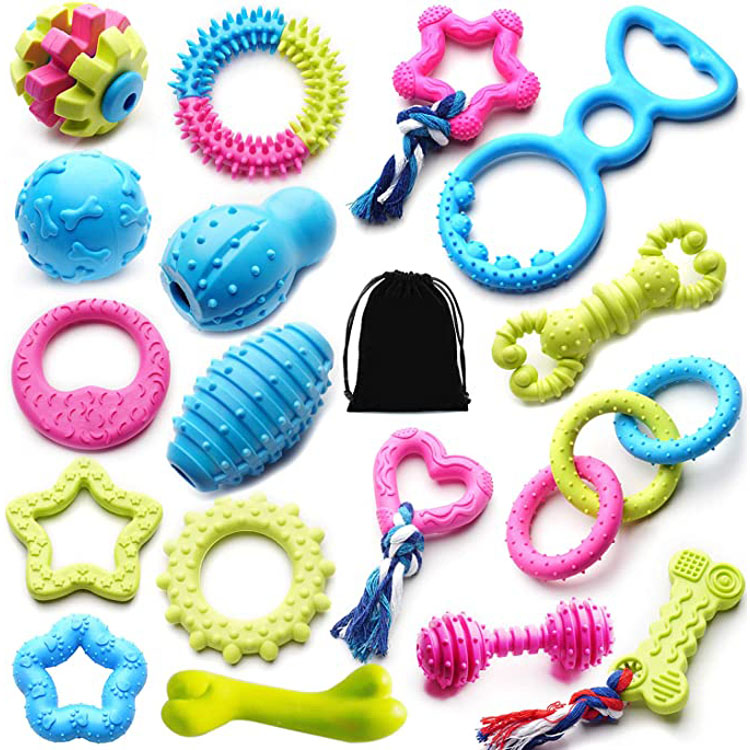 Durable Pet Puppy Dog Teething Chew Toys Set
