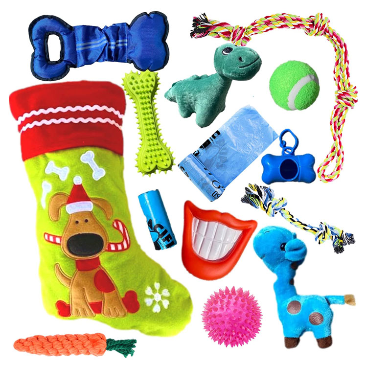 Durable Adorable Gifts Dog Christmas Stocking Toys