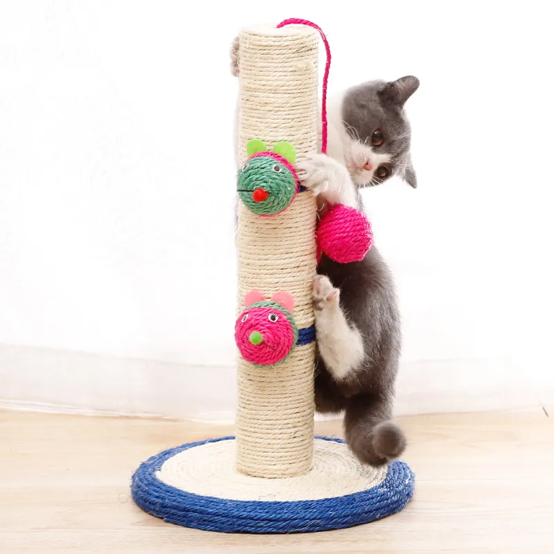 Durable Cat Post Interactive Toys Sisal Scratch Pole