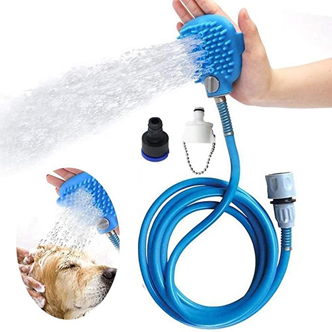 Ľahko umývateľná kefa Nástroj na kúpanie domácich miláčikov Sprchový postrekovač pre psy