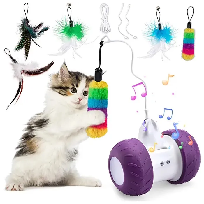 Electric Mouse Feather Toy ເຄື່ອງຫຼິ້ນແມວອັດຕະໂນມັດ