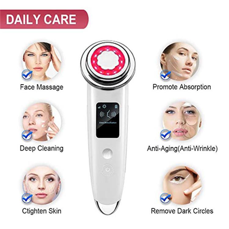 Elektrische Vibration EMS Gesichtsmassagegerät Hautpflegegerät - 5