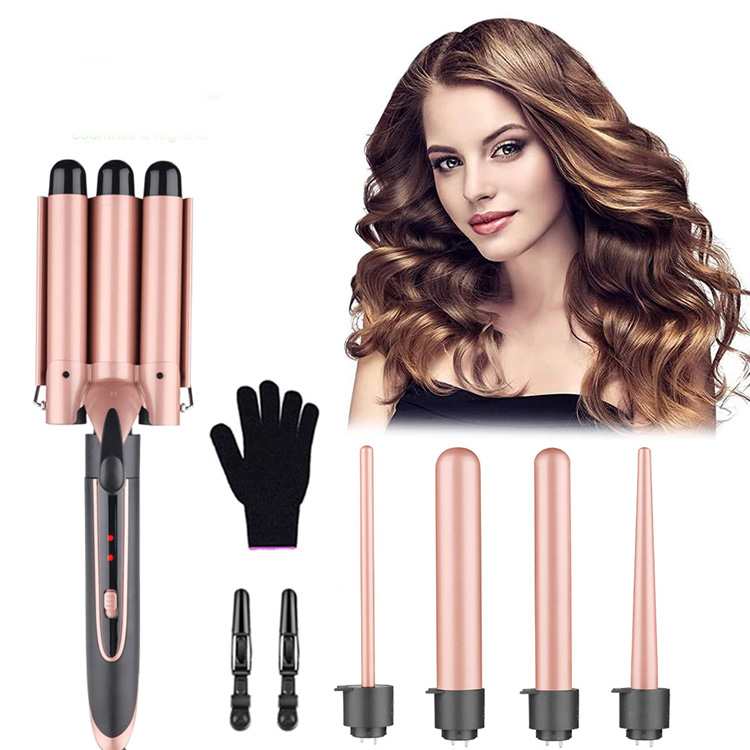 Professional Hair Curler Set 5	In 1 Curling Iron Wand Set