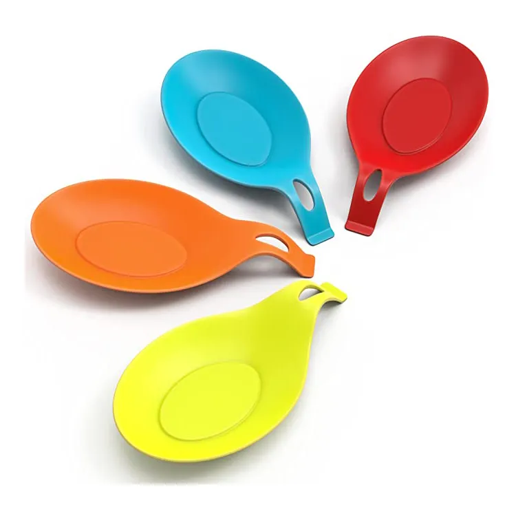 Suporte para descanso de colher de silicone resistente ao calor para utensílios de cozinha