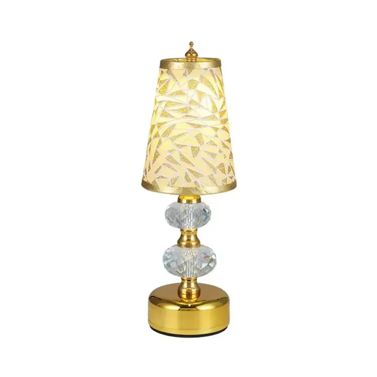 Hot Selling Decorative Rechargeable LED Golden Table Lamp