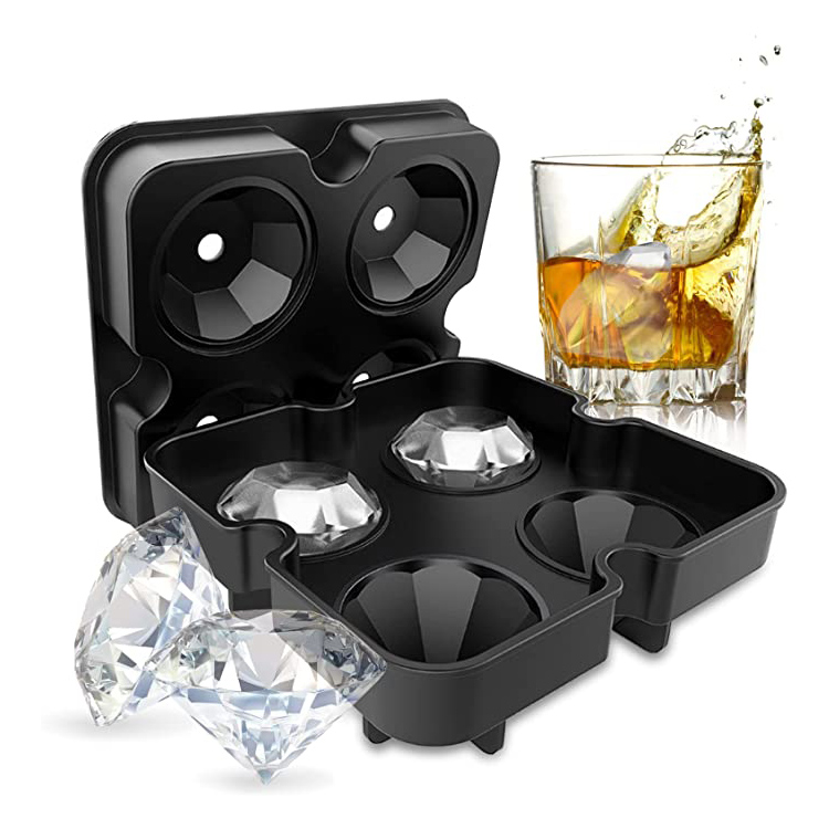 Chilling 3D Diamond Silicone Ice Mold Cube Tray