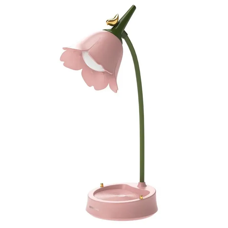 Flower LED Student Bedroom Room Reading Touch Desk Lamp