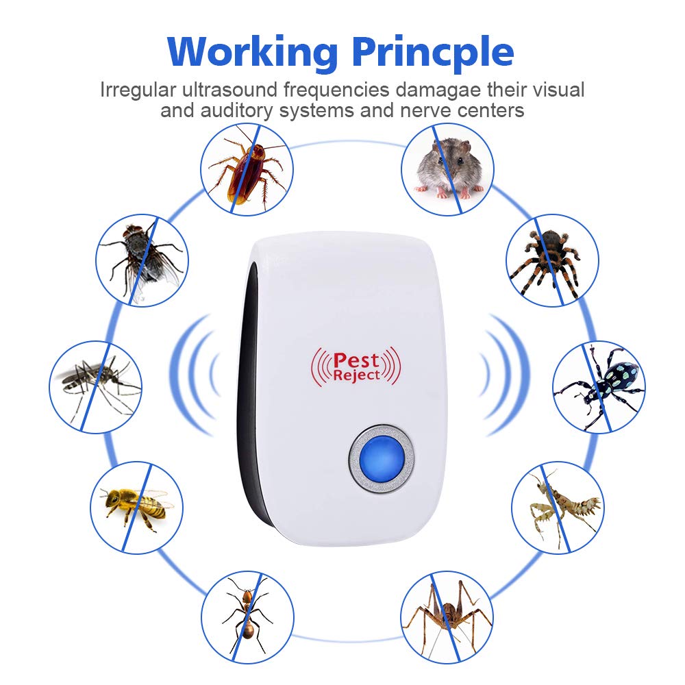 Wewnętrzna wtyczka do insektów Elektroniczny ultradźwiękowy odstraszacz szkodników - 1
