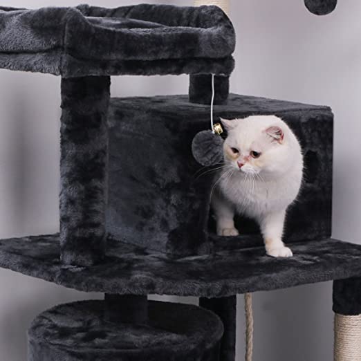 बिल्लीको बच्चा गतिविधि टावर सिसल स्क्र्याच पोष्ट प्लस रूख कोन्डो - 4 