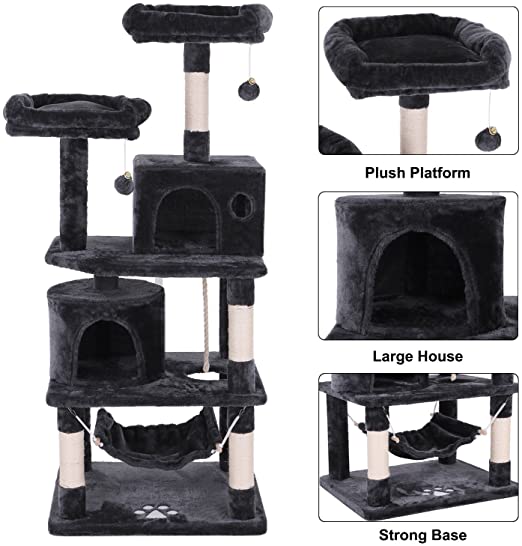Kitten Activity Tower Sisal Scratch Post Plush Cat Tree Condominio - 6 