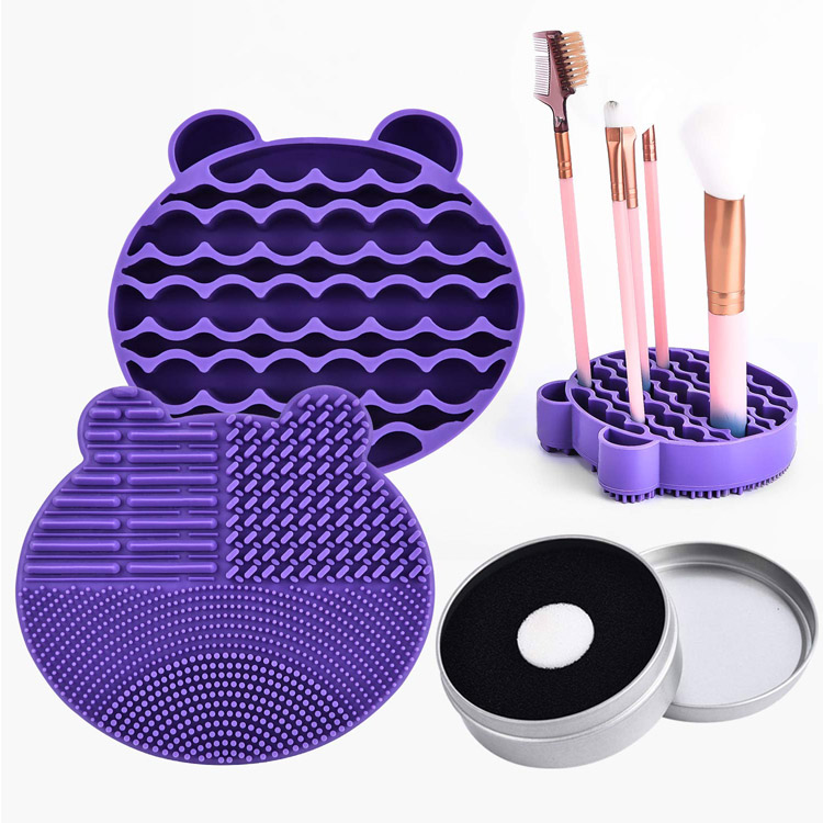 Portable Drying Holder Silicone Makeup Brush Cleaner Mat