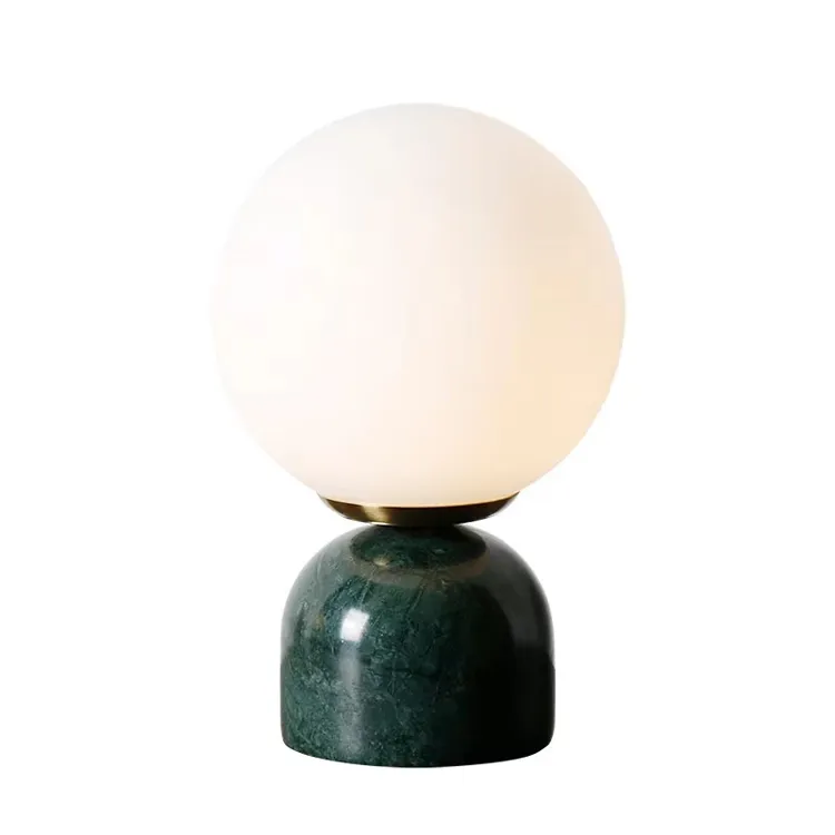 Modern Marble Base Bedside Mini Glass Smart Table Lamp