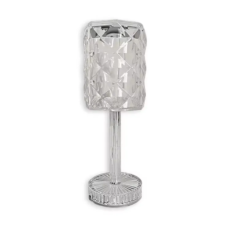 Modern Restaurant Rechargeable Cordless Crystal Table Lamp