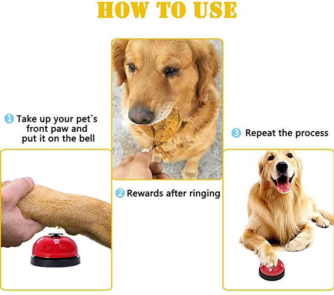 Campana de entrenamiento antideslizante para cachorros de perros y mascotas - 3 