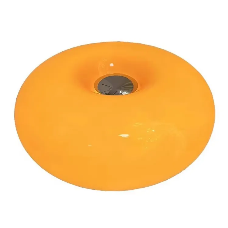 Lampu Nordic Bauhaus Medieval Led Lampu Meja Donut Kaca