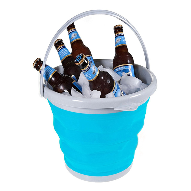 Outdoor Portable Foldable Silicone Collapsible Ice Bucket