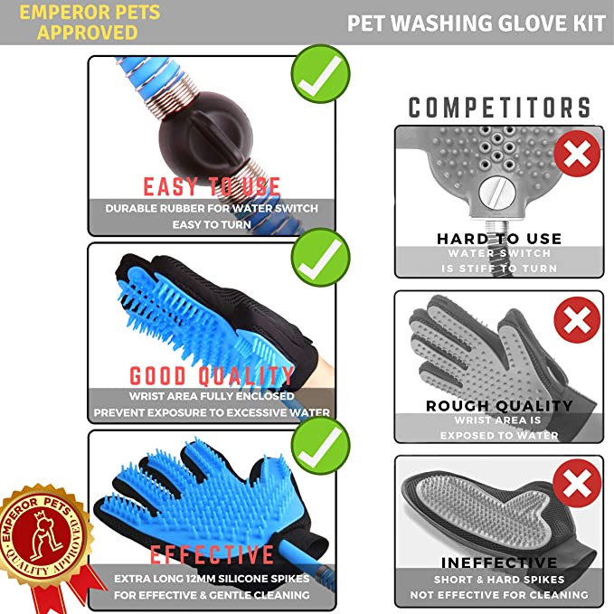 دستکش تمیز کردن ماساژ سگ شستشوی ابزار حیوان خانگی خانگی - 3