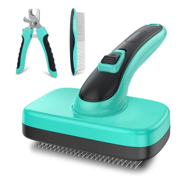 Pet Grooming Tool Shedding Self-Cleaning Slicker Brush