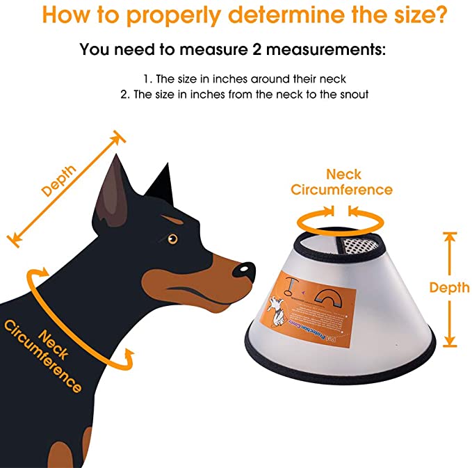 البلاستيك حماية الحيوانات الأليفة الانتعاش الكلب مخروط طوق العنق - 4
