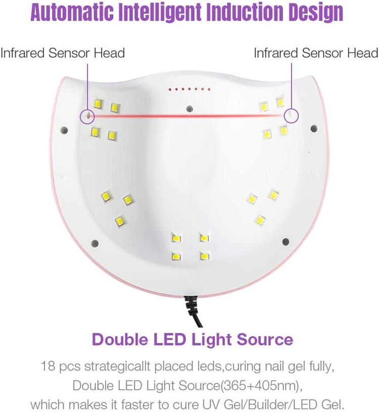 مصباح LED احترافي للأشعة فوق البنفسجية ، مجفف طلاء الأظافر - 3