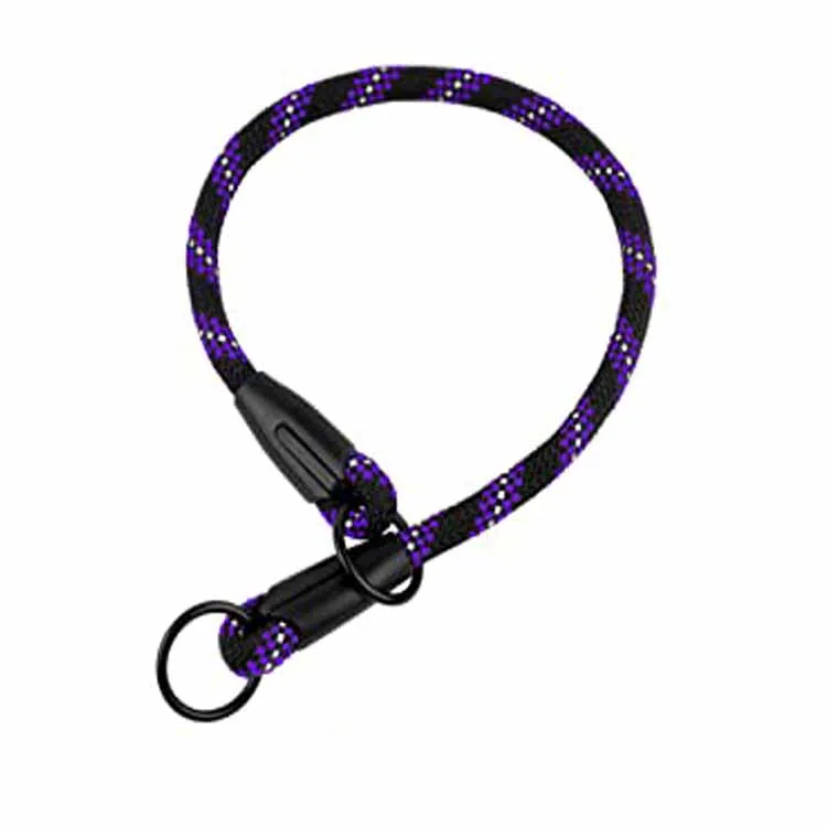 Valp Flettet Trening Reflekterende Slip Choke Rope Dog Collar