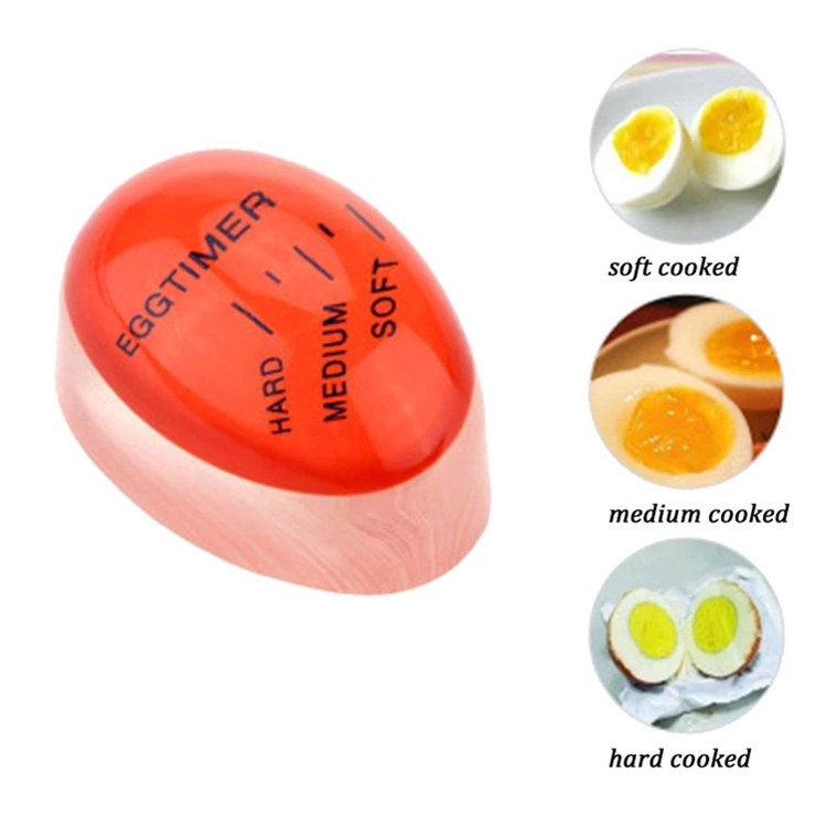 مؤقت بيض متغير اللون حساس للحرارة وقابل لإعادة الاستخدام