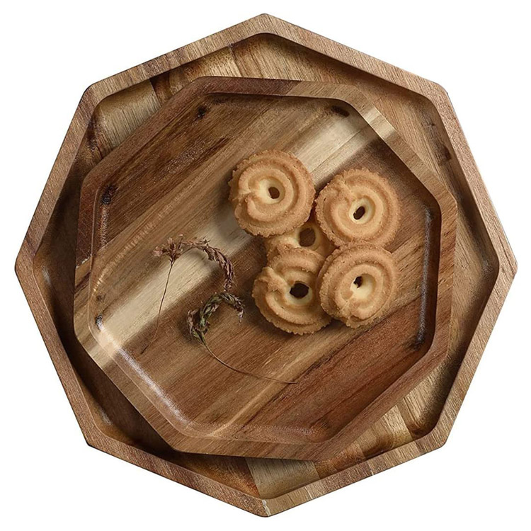 アカシアのパンプレート大皿木製サービングトレイ