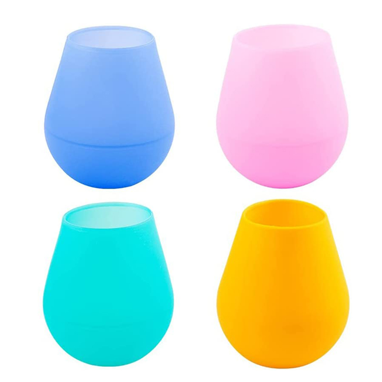 Unbreakable Drinking Silicone Wine Tumbler Glass Cup