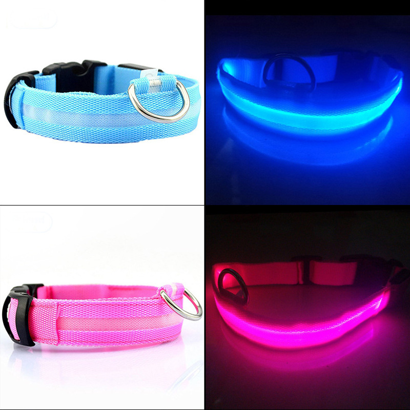 USB Rechargeable Light Up Glowing Luminous LED Dog Collar - 1