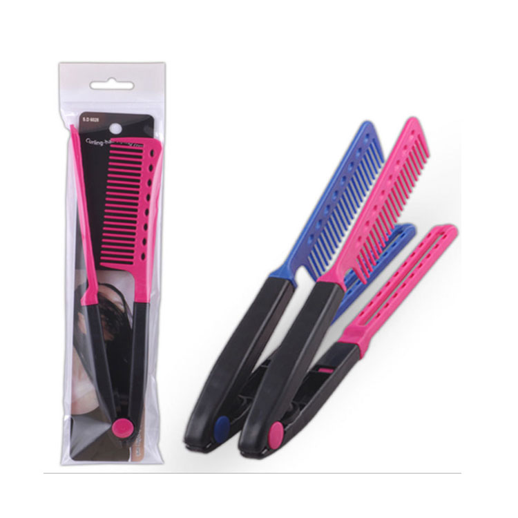 V Shape Salon Hair Brush Straightening Comb