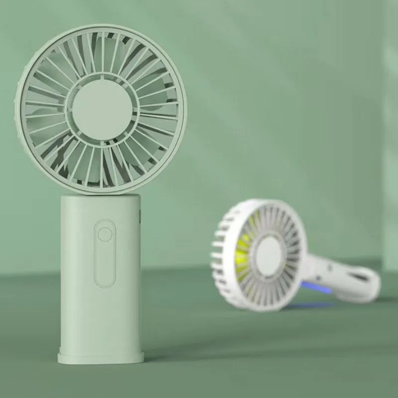 Mini ventilador vertical con soporte para teléfono y clip