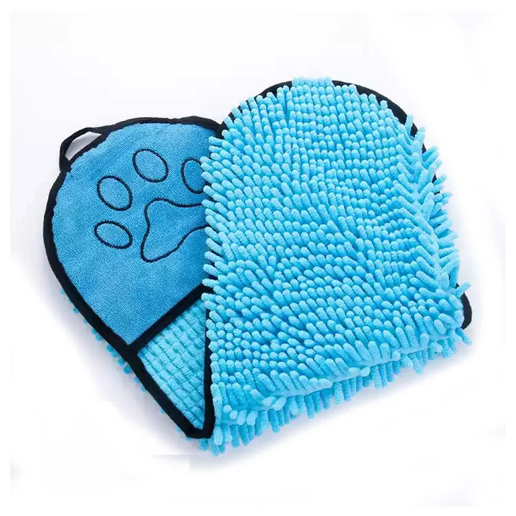 Vaskbar absorberende mikrofiber tørkende hundebadehåndklær
