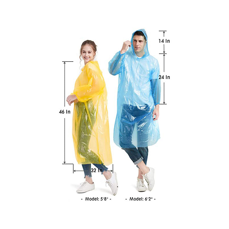 Suya davamlı birdəfəlik yağış palto poncho - 2 