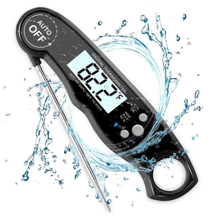 Водоустойчив термометър за месо с цифрова сонда за храна и незабавно отчитане