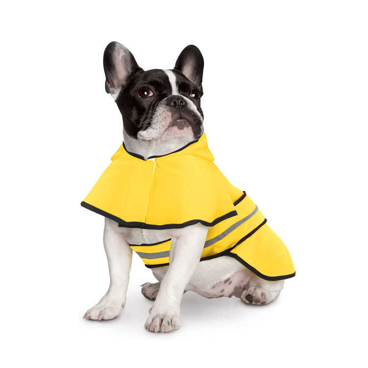 Waterproof Reflective Hooded Pet Rain Jacket Dog Raincoat - 1 