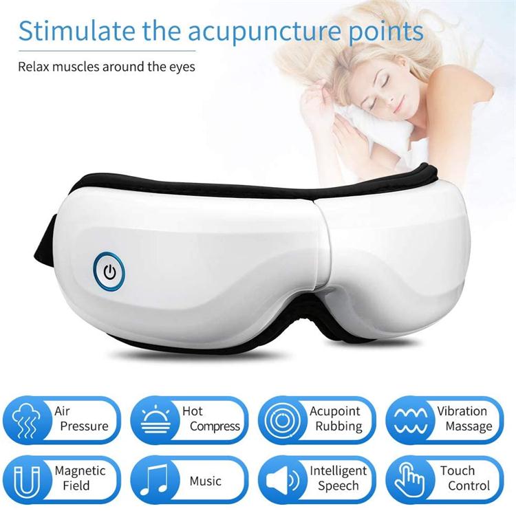 Wireless Bluetooth Vibration Electric Eye Massager with Heat - 3 