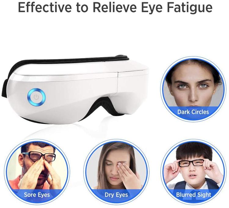 Wireless Bluetooth Vibration Electric Eye Massager with Heat - 6 