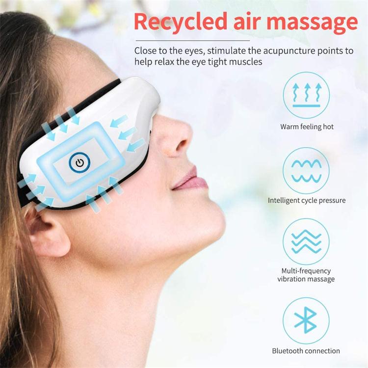 Wireless Bluetooth Vibration Electric Eye Massager with Heat - 7 