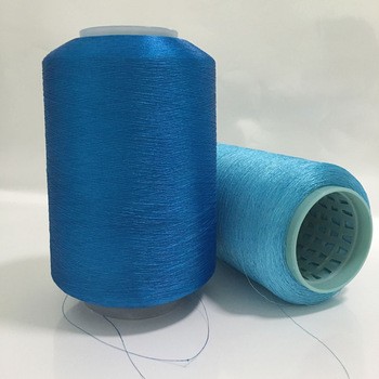 colorful Blue polyester 75 denier FDY yarn