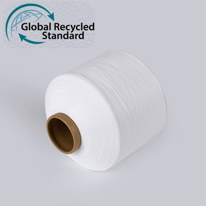 Factory Price recycle recycled 75D dty textured polyester pet bottle sock filament yarn with grs certificate for knitting - 2 