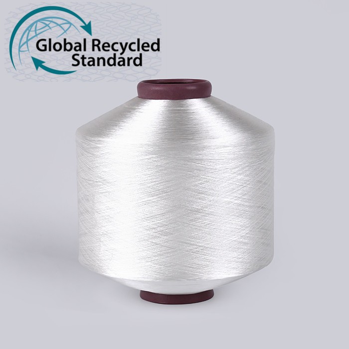 Factory Price recycle recycled 75D dty textured polyester pet bottle sock filament yarn with grs certificate for knitting - 3