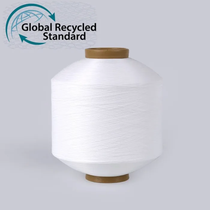 Fabrika Fiyat geri dönüşüm geri dönüşümlü 75D dty dokulu polyester pet şişe çorap filament iplik örgü için grs sertifikası ile