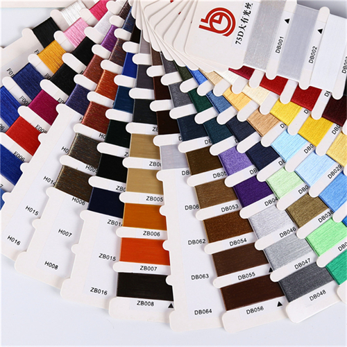 polyester yarn dope dyed color card