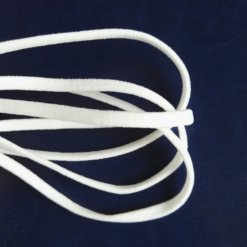 Manufacturer white black 5mm earloop round elastic band for folding face mask - 1