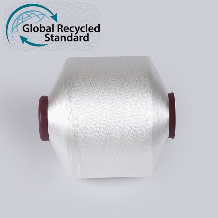 Supplier Eco Friendly feature 100% Polyester Material and AA GRADE Evenness recycle polyester yarn FDY 50D/600TPMZ recycled PTY yarn - 4